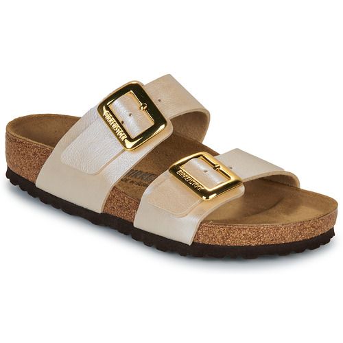 Immagine della ciabatta per donna BIRKENSTOCK Sydney CB BF Graceful Pearl White, elegante e comoda, ideale per un look casual. Perfetta per l'estate, offre supporto e stile. Disponibile in bianco per abbinamenti versatili. Acquista ora per un comfort senza pari!
