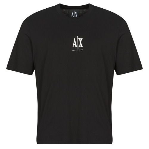 T-shirt Armani Exchange XM000363 nera per uomo, maniche corte, moda elegante e casual, t-shirt di alta qualità per un look contemporaneo, perfetta per ogni occasione, disponibile su Outlet Scarpe Online.