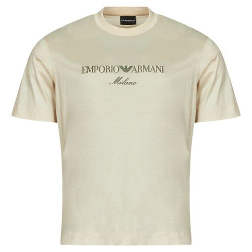 T-shirt uomo Emporio Armani T-SHIRT EM001033 beige, maniche corte, stile moderno, fashion, alta qualità, perfetta per occasioni casual e quotidiane. Aggiungi un tocco elegante al tuo guardaroba con questa T-shirt versatile e di tendenza. Disponible in varie taglie per un fitted impeccabile.