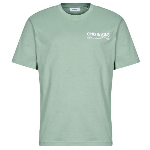 T-shirt Only & Sons ONSKASBAH Verde per uomo, maniche corte, dal design moderno e versatile, ideale per outfit casual e informali. Realizzata in morbido tessuto di alta qualità, perfetta per la stagione estiva. Aggiungi un tocco di stile al tuo guardaroba con questa T-shirt essenziale. Disponibile in diverse taglie.