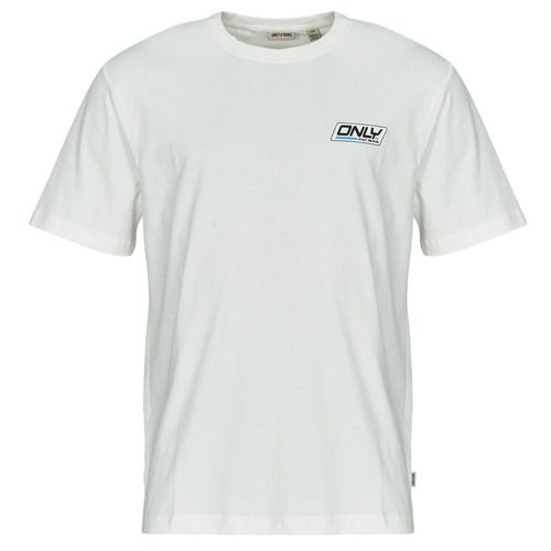 T-shirt bianca a maniche corte da uomo Only & Sons ONSSPRINT, ideale per look casual e alla moda. Realizzata in cotone di alta qualità, questa maglietta versatile si abbina facilmente a jeans o shorts, perfetta per ogni stagione. Scopri il comfort e lo stile con la T-shirt Only & Sons ONSSPRINT.