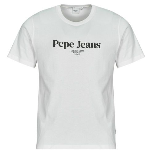 T-shirt bianca da uomo Pepe Jeans DALE TEE, maniche corte, ideale per un look casual e moderno. Realizzata in cotone di alta qualità, questa T-shirt è perfetta per ogni occasione. Scopri il comfort e lo stile unico di Pepe Jeans con la DALE TEE in bianco. Perfetta da abbinare a jeans o pantaloni shorts, aggiungi un tocco di moda al tuo guardaroba estivo. Acquista ora la T-shirt Pepe Jeans DALE TEE per un outfit trend e versatile!