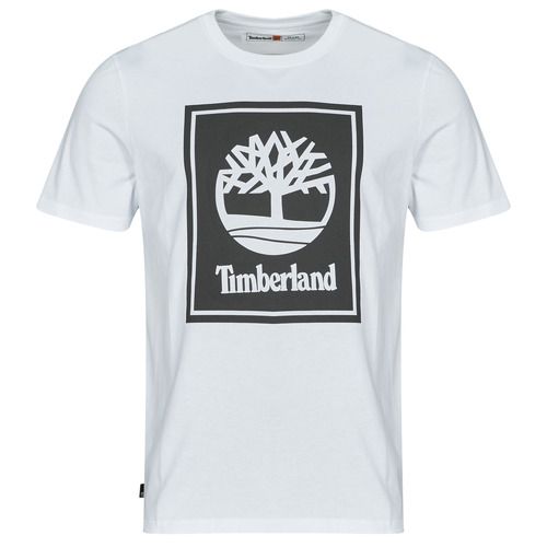 T-shirt uomo Timberland STACK LOGO SHORT SLEEVE TEE Bianco, elegante maglietta maniche corte perfetta per un look casual. Realizzata con materiali di alta qualità, offre comfort e stile. Ideale per attività all'aperto e uso quotidiano, questa T-shirt è un must-have per gli amanti del brand Timberland e delle fashion tendenze.
