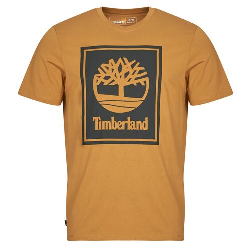 T-shirt uomo Timberland STACK LOGO SHORT SLEEVE TEE di colore giallo, maniche corte, ideale per un look casual e alla moda. Realizzata con materiali di alta qualità per comfort e durata. Perfetta per l'abbigliamento estivo e le attività all'aperto. Disponibile in diverse taglie. Aggiungi un tocco di stile al tuo guardaroba con questa T-shirt trendy di Timberland.