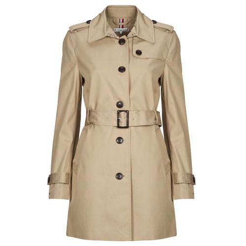 Trench donna Tommy Hilfiger HERITAGE SINGLE BREASTED TRENCH beige, elegante e versatile, ideale per ogni occasione. Realizzato con materiali di alta qualità, offre comfort e stile. Perfetto per la moda femminile, questo trench aggiunge un tocco di classe a qualsiasi outfit. Acquista ora il trench beige Tommy Hilfiger per un look sofisticato e alla moda.