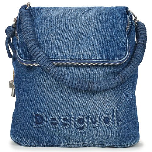Zaini donna Desigual  HALF LOGO DENIM HAMPTON MINI  Blu Desigual 8445110667354