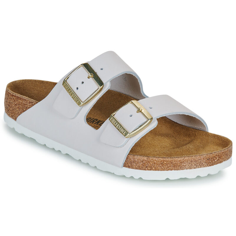 BIRKENSTOCK Arizona Nubuck / Antik / White / Regular Wei&szlig;e Damen Pantolette - 1