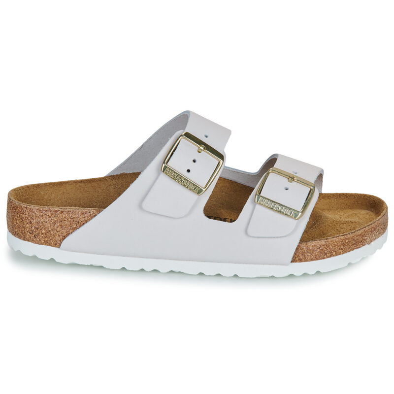 BIRKENSTOCK Arizona Nubuck / Antik / White / Regular Wei&szlig;e Damen Pantolette - 2