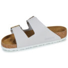 BIRKENSTOCK Arizona Nubuck / Antik / White / Regular Wei&szlig;e Damen Pantolette - 4