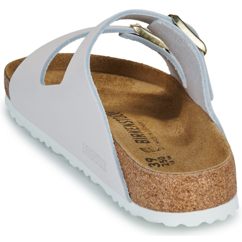 BIRKENSTOCK Arizona Nubuck / Antik / White / Regular Wei&szlig;e Damen Pantolette - 5