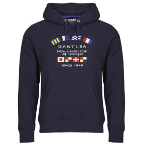Felpe con cappuccio  Gant  GRAPHIC SWEAT HOODIE  Marine -  Felpe con cappuccio Abbigliamento Uomo