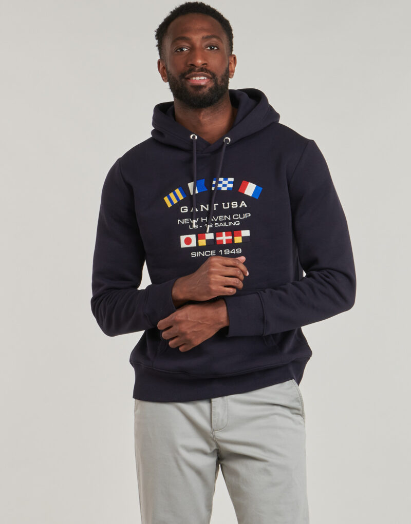 Felpe mit Cappuccio Gant Grafischer Sweatshirt-Hoodie Marine Herren-Hoodies - 2