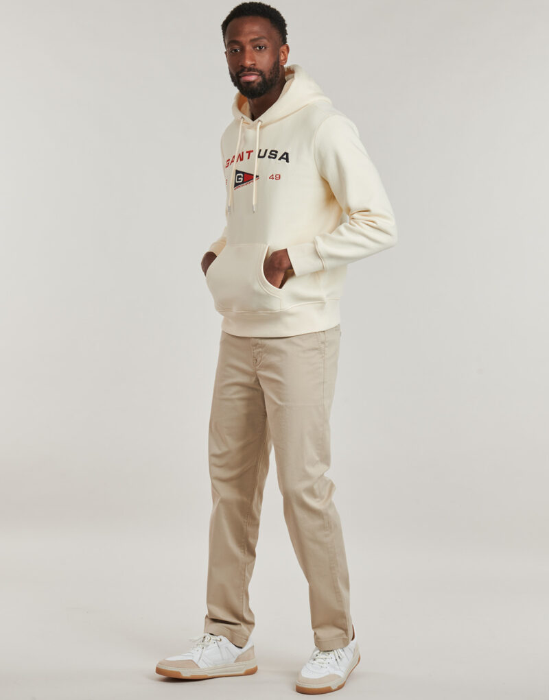 Felpe mit Cappuccio Gant Grafischer Sweatshirt-Hoodie, wei&szlig;, Herren - 3