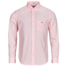 Long sleeved shirt Gant REG CLASSIC POPLIN STRIPE SHIRT Pink Men's Long Sleeve Shirts - 1