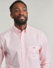 Long sleeved shirt Gant REG CLASSIC POPLIN STRIPE SHIRT Pink Men's Long Sleeve Shirts - 5