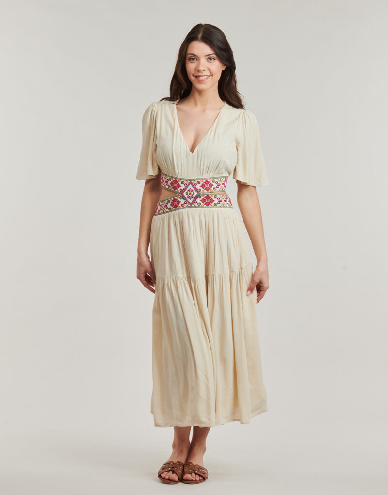 Habiller Desigual - Robes longues blanches pour femmes - 2