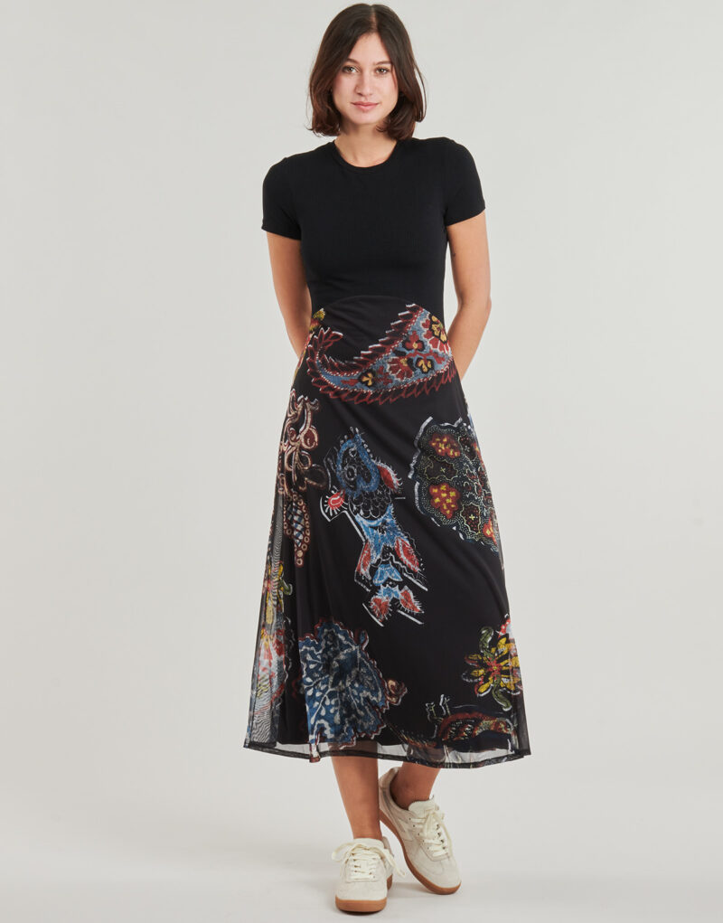 Abito Desigual PAISLEY MESH LACROIX Nero Abiti Lunghi Donna - 2