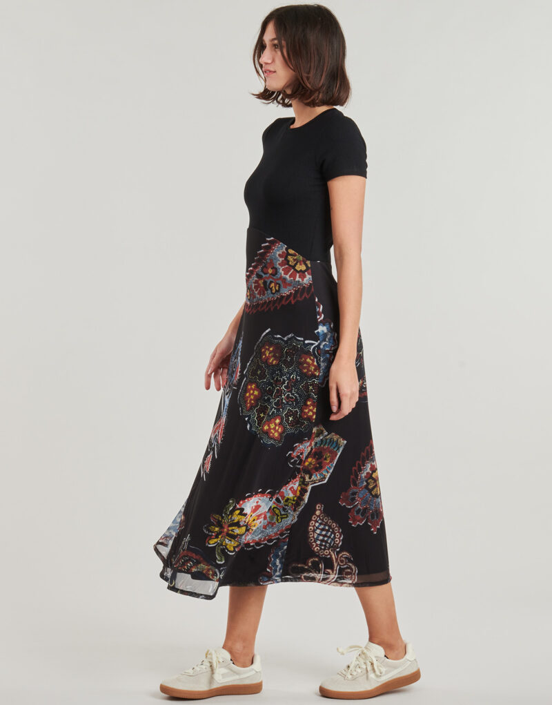 Abito Desigual PAISLEY MESH LACROIX Nero Abiti Lunghi Donna - 3