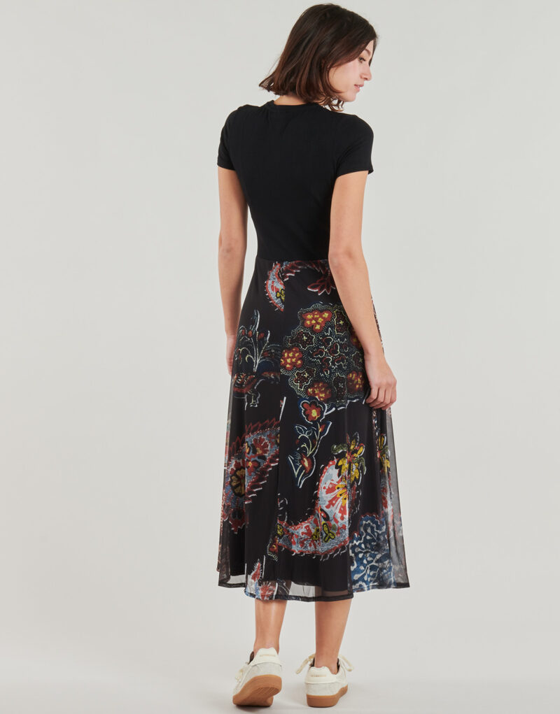 Abito Desigual PAISLEY MESH LACROIX Nero Abiti Lunghi Donna - 4