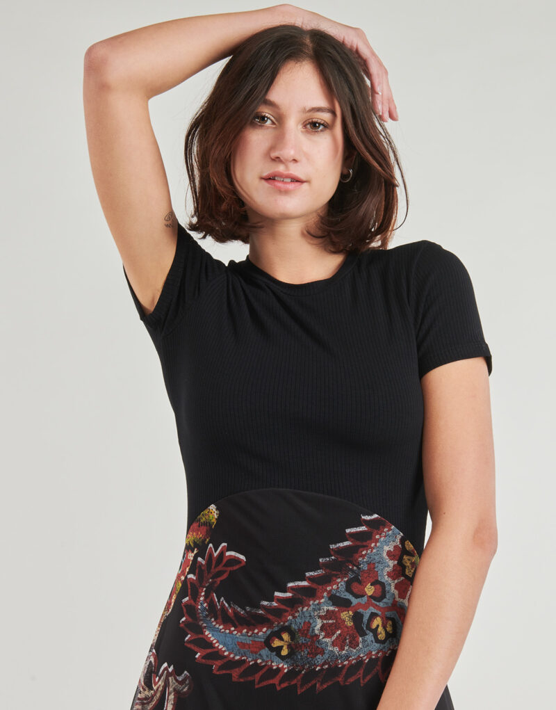Abito Desigual PAISLEY MESH LACROIX Nero Abiti Lunghi Donna - 5