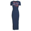 Robe Desigual BOTANICAL LACROIX Marine Robes Longues Femme