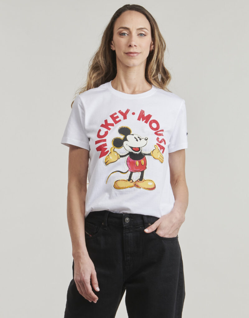 T-shirt Desigual MICKEY MOUT-shirt &agrave; manches courtes SE White pour femme - 2