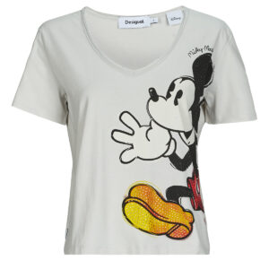 T-shirt  Desigual  MICKEY JOKER  Bianco -  T-shirt maniche corte Donna