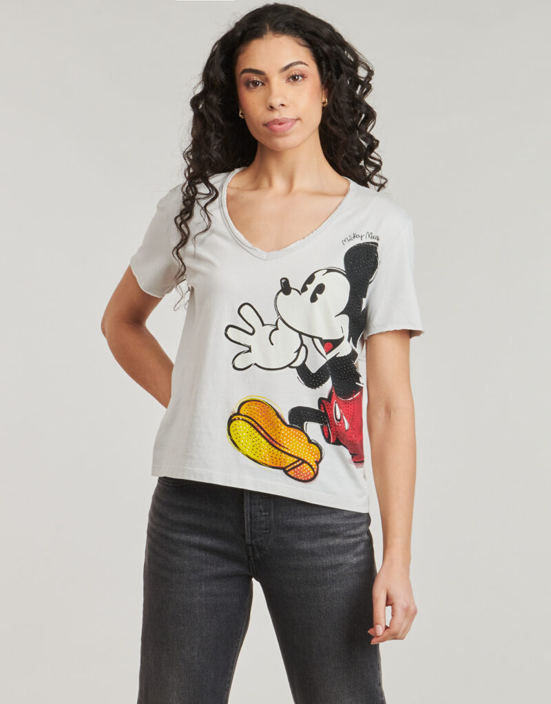 T-shirt Desigual MICKEY JOKER Bianco T-shirt maniche corte Donna - 2