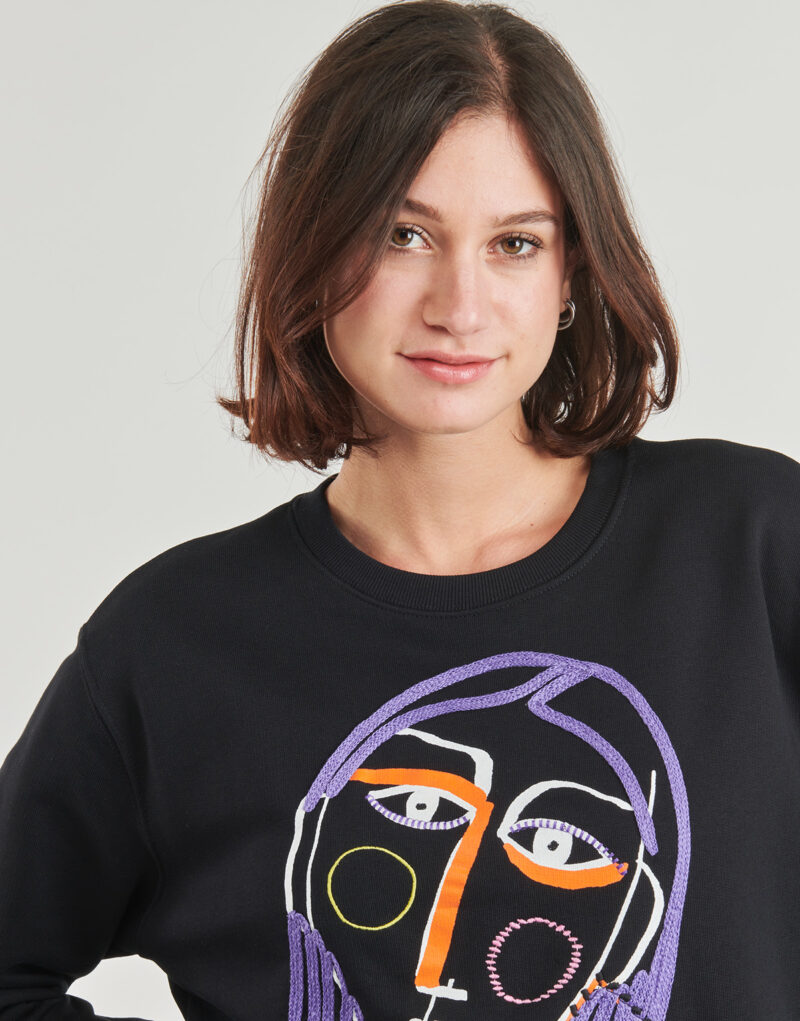 Felpe Desigual FACE Nero Felpe Donna - 5