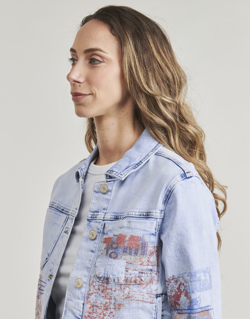 Veste en jean Desigual LOS ANGELES Blu Giacche in jeans Donna - 5
