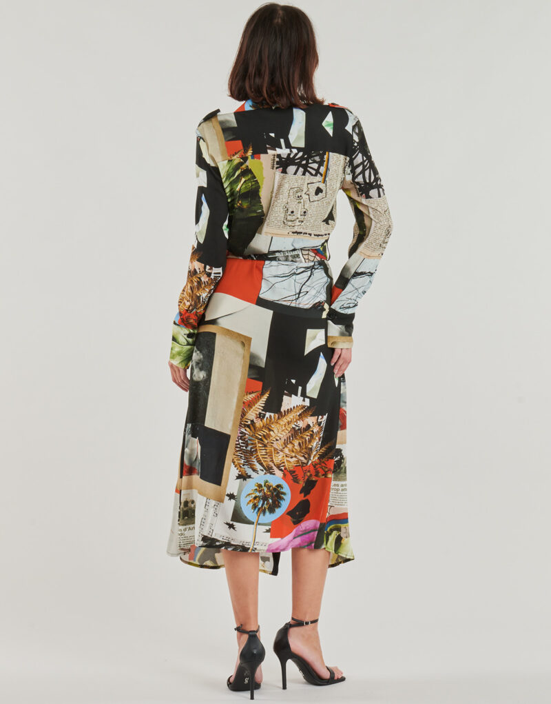 Habiller Desigual Robes longues multicolores COLLAGE LACROIX pour femmes - 4