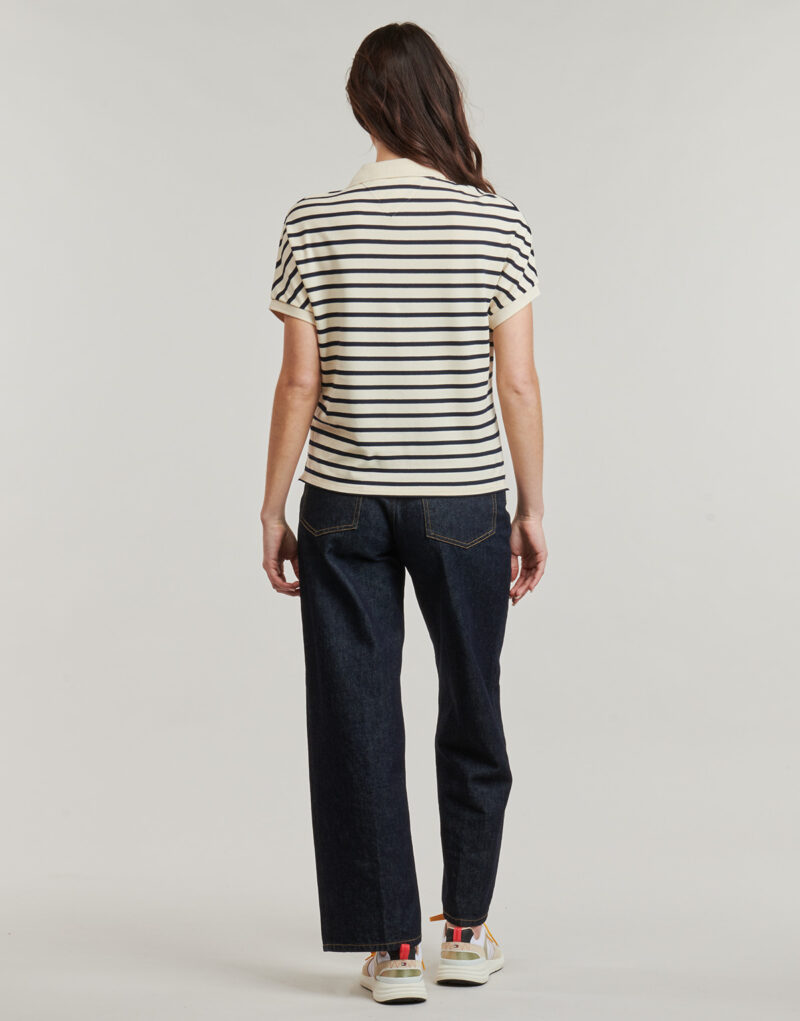 Polo Tommy Hilfiger LYOCELL OPEN-NK RELAXED POLO SS Bianco Polo Donna - 4