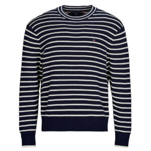 Maglione  Tommy Hilfiger  BRETON STRUCTURE CREW NECK  Marine -  Maglioni Uomo