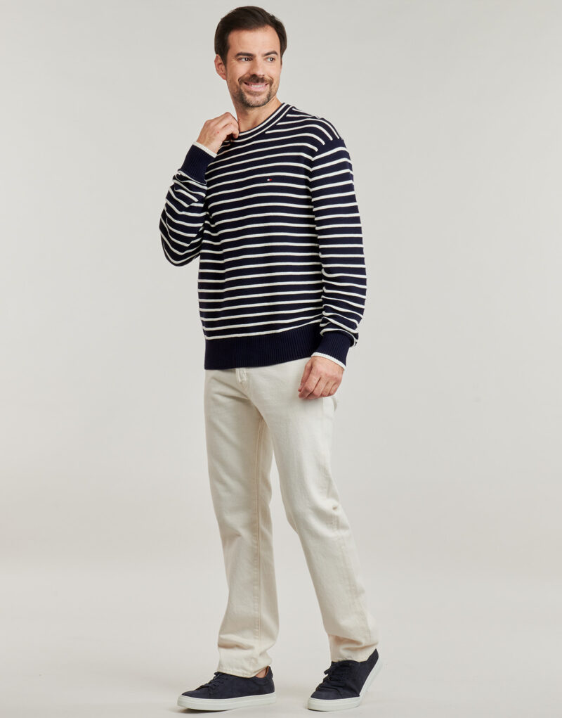 Maglione Tommy Hilfiger BRETON STRUCTURE CREW NECK Marine Maglioni Uomo - 3