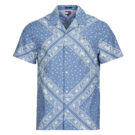 Camicia a maniche corte Tommy Jeans TJM REG AOP SS SHIRT EXT Blu Camicie a maniche corte Uomo - 1
