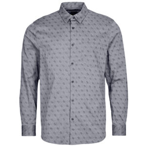 Camicia a maniche lunghe  Guess  4G JACQUARD SHIRT  Grigio -  Camicie a maniche lunghe Uomo