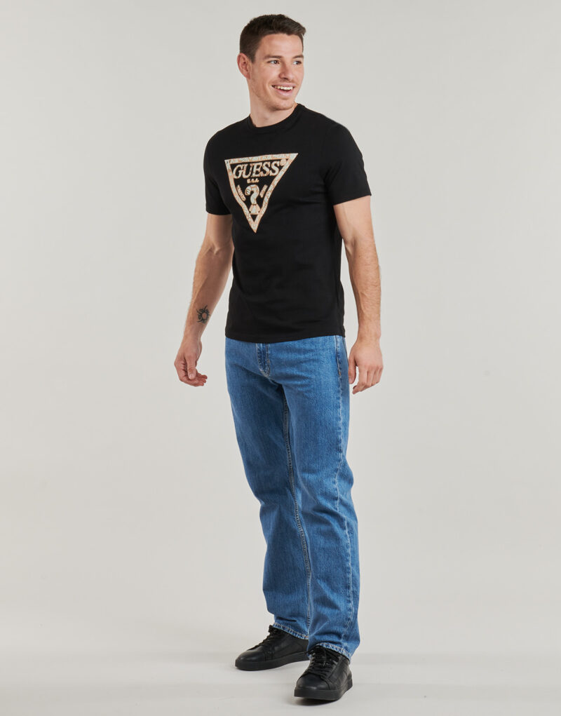 T-shirt Guess CN TRIANGLE TEE Nero T-shirt maniche corte Uomo - 3