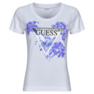 T-shirt Guess T-shirt blanc &agrave; manches courtes pour femme CN FLOWER TRIANGLE - 1