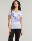 T-shirt Guess T-shirt blanc &agrave; manches courtes pour femme CN FLOWER TRIANGLE - 2