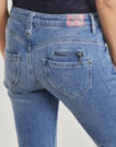 Jeans Slim Freeman T.Porter ALEXA HIGH WAIST CROPPED S-SDM Blu Jeans Slim Donna - 5