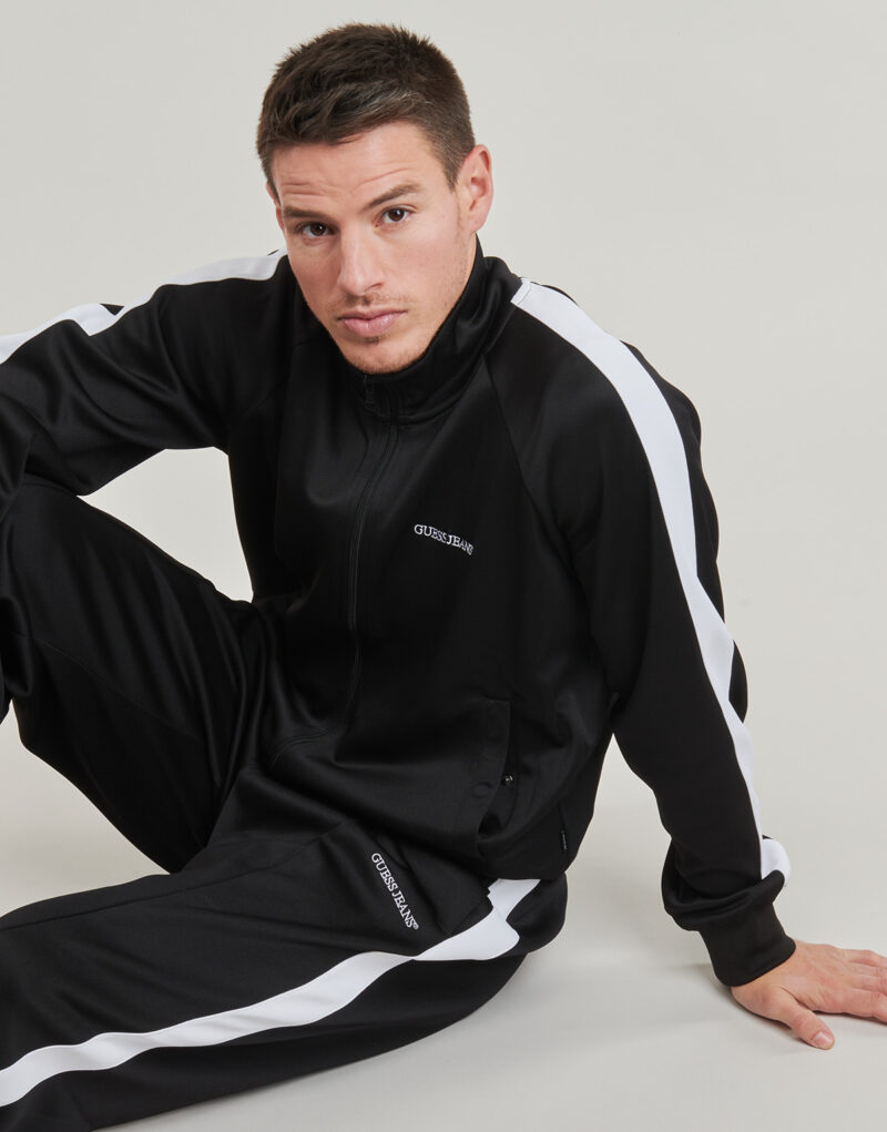 Giacca Sportiva Guess TRICOT TRACK JACKET Nero Giacche Sportive Uomo - 5