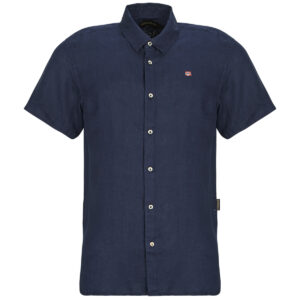 Camicia a maniche corte  Napapijri  G-LINEN  Marine -  Camicie a maniche corte Uomo