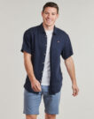 Camicia a maniche corte Napapijri G-LINEN Marine Camicie a maniche corte Uomo - 2