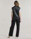 Noisy May NMLINA Lederjacke Schwarz Lederjacken Damen - 4