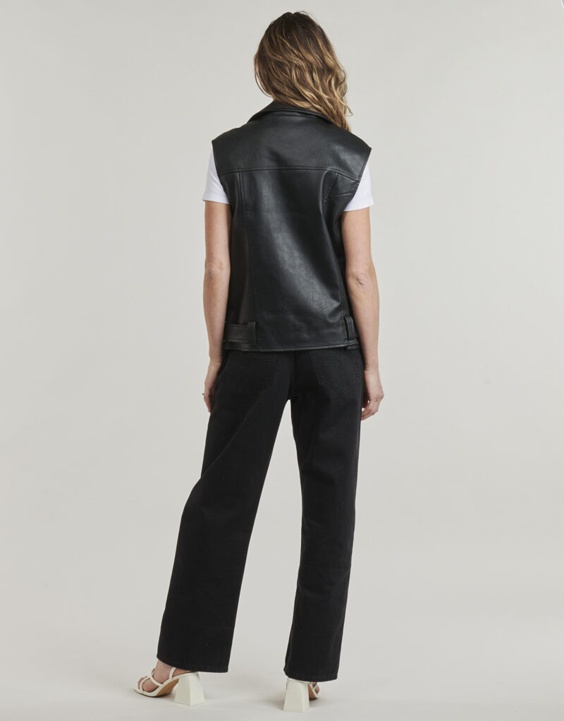 Noisy May NMLINA Lederjacke Schwarz Lederjacken Damen - 4