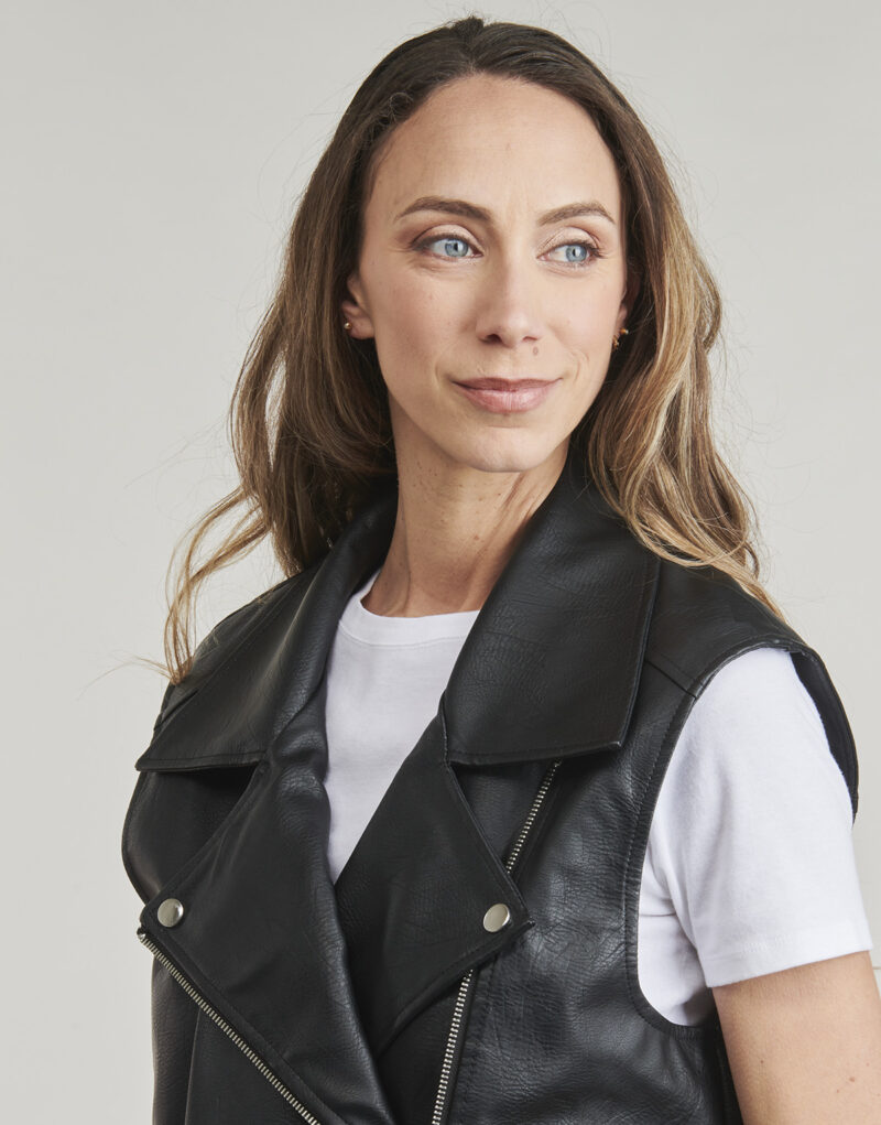 Noisy May NMLINA Lederjacke Schwarz Lederjacken Damen - 5
