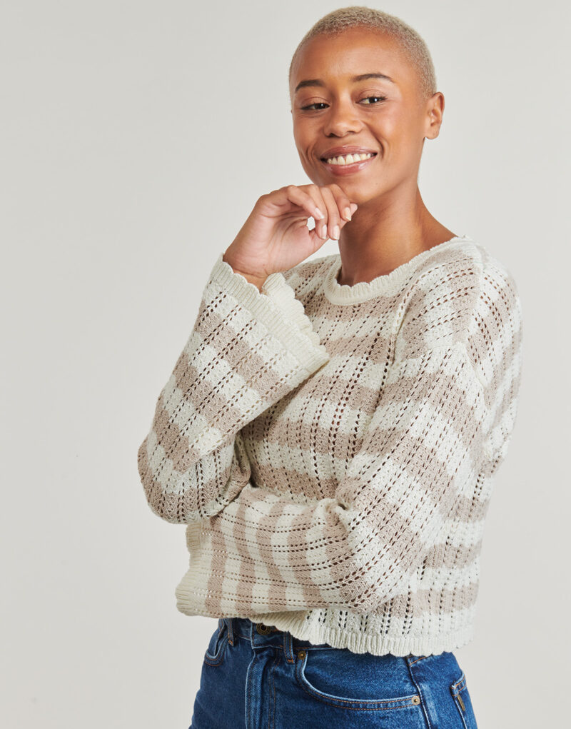 Maglione Noisy May NMLAIKA Beige Maglioni Donna - 5