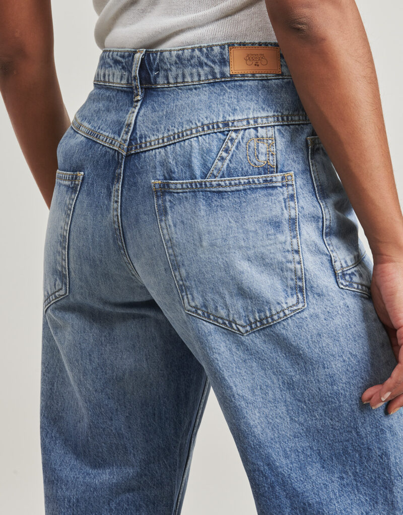 Vaqueros acampanados Le Temps des Cerises Pantalones vaqueros acampanados azules MADDIE para mujer - 5