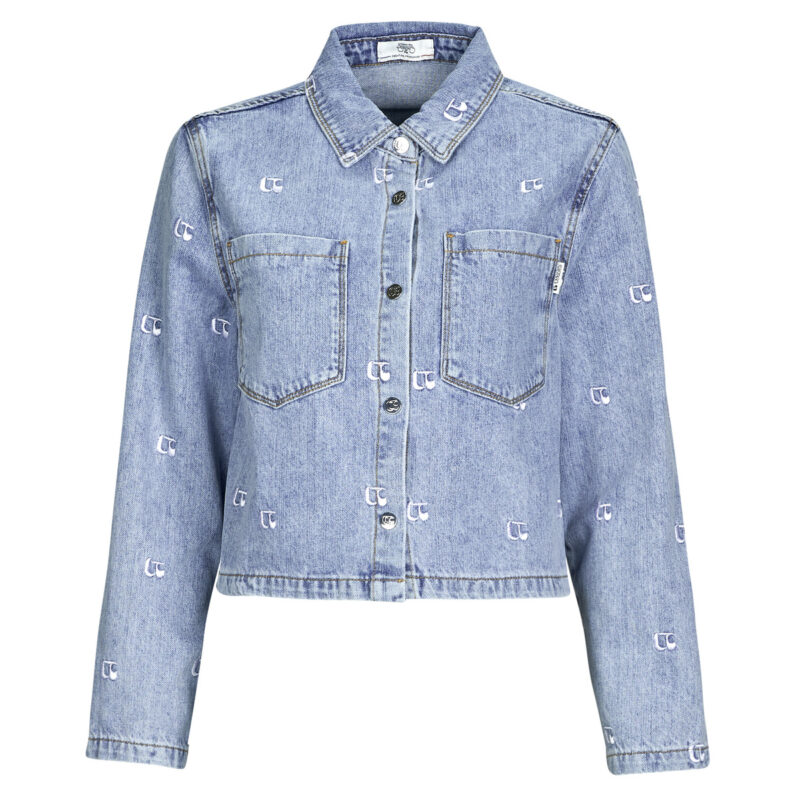 Denim jacket Le Temps des Cerises APOLO Blu Giacche in jeans Donna - 1