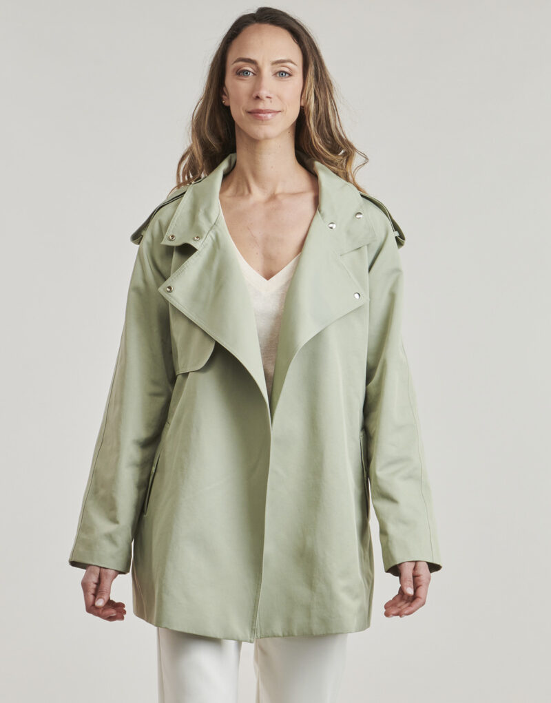 Trench Morgan GLINE Green Trench Coat Women - 2